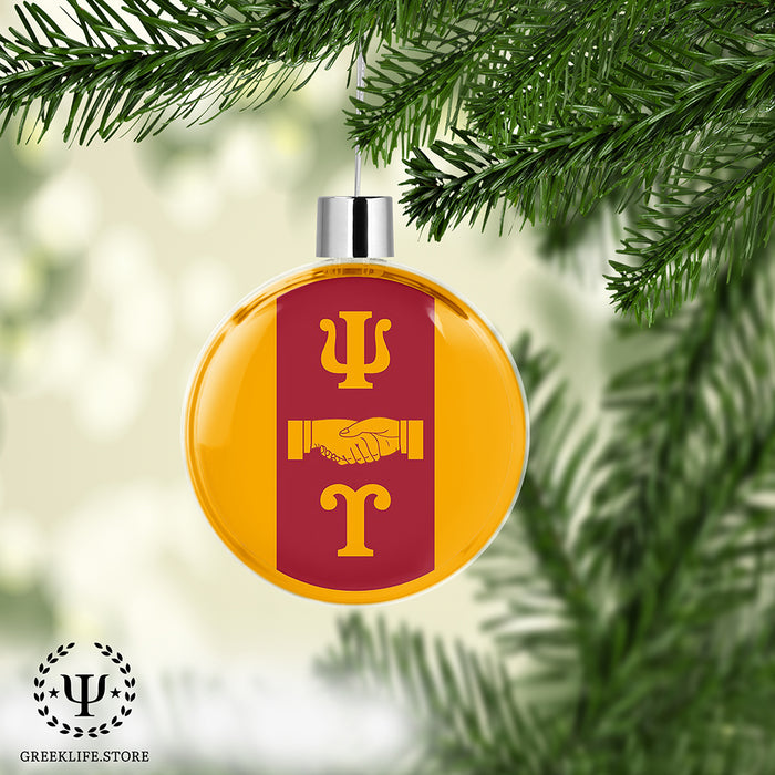 Psi Upsilon Christmas Ornament Flat Round