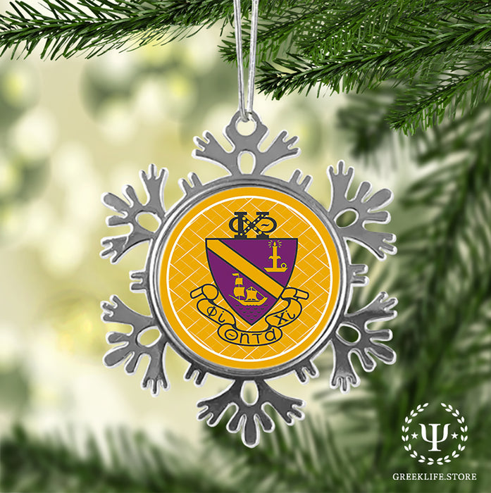 Phi Chi Theta Christmas Ornament - Snowflake Metal