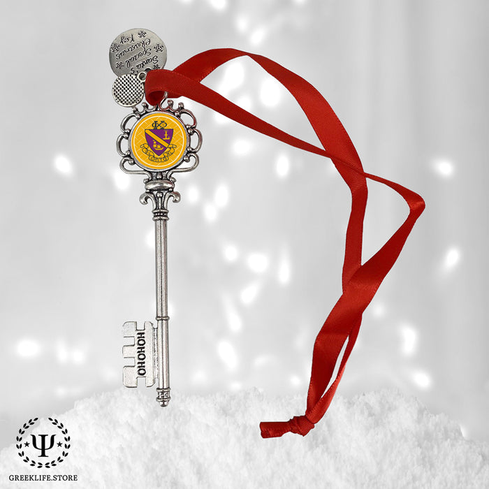 Phi Chi Theta Christmas Ornament Santa Magic Key
