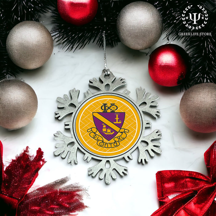 Phi Chi Theta Christmas Ornament - Snowflake Metal
