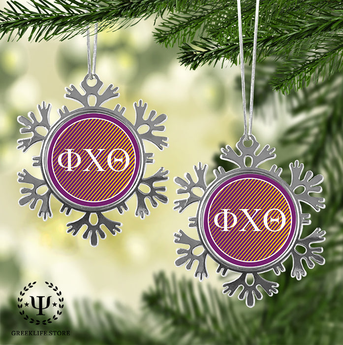 Phi Chi Theta Christmas Ornament - Snowflake Metal