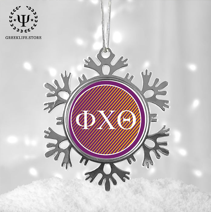 Phi Chi Theta Christmas Ornament - Snowflake Metal