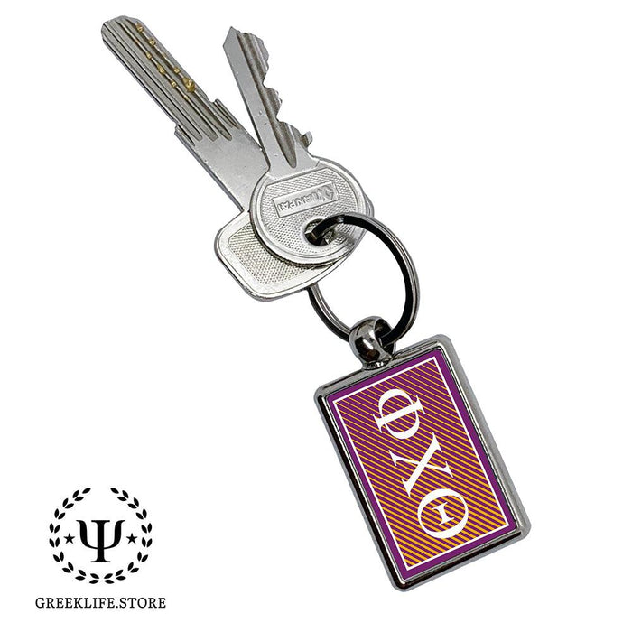 Phi Chi Theta Keychain Rectangular