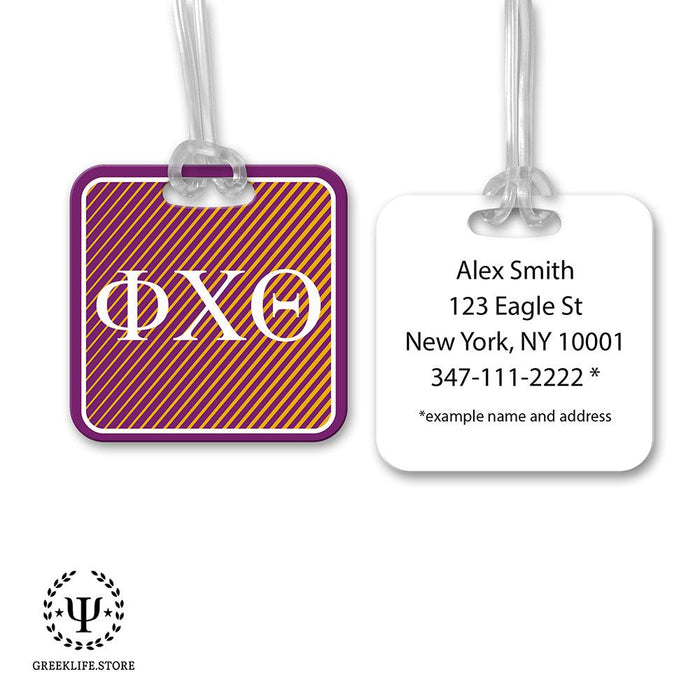 Phi Chi Theta Luggage Bag Tag (square)