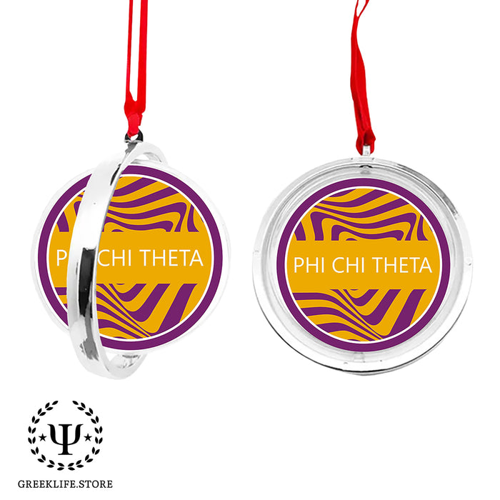 Phi Chi Theta Christmas Reversible Flat Round Ornament