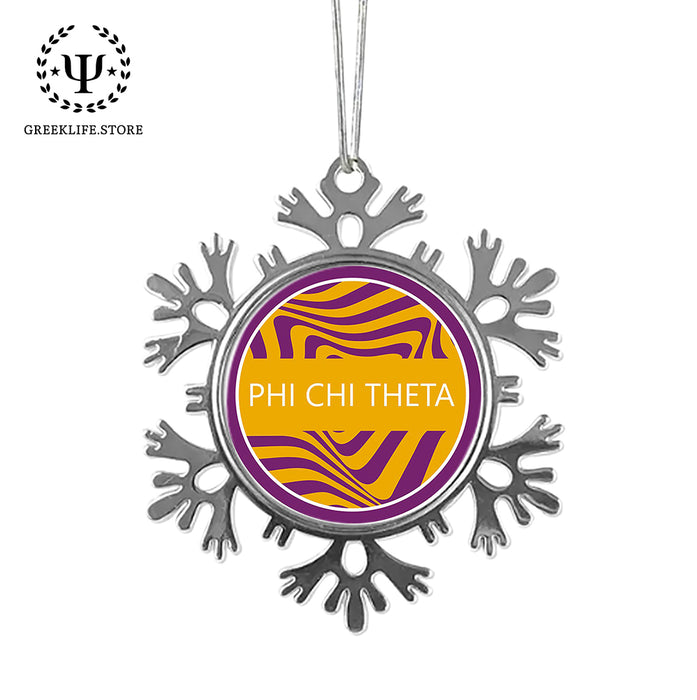 Phi Chi Theta Christmas Ornament - Snowflake Metal