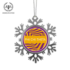 Phi Chi Theta Christmas Ornament - Snowflake Metal