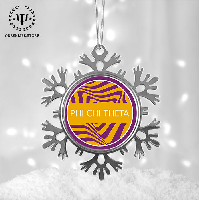 Phi Chi Theta Christmas Ornament - Snowflake Metal