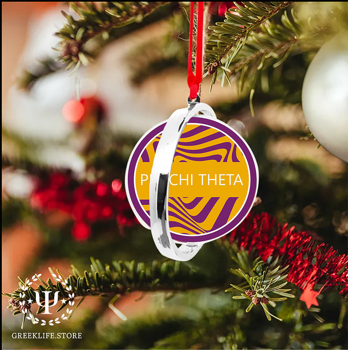 Phi Chi Theta Christmas Reversible Flat Round Ornament