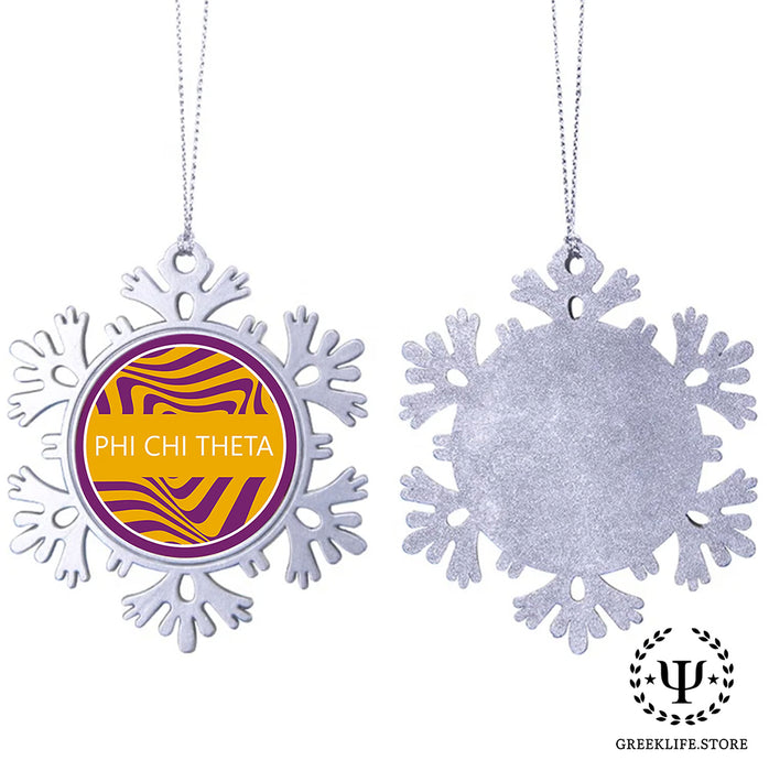 Phi Chi Theta Christmas Ornament - Snowflake Metal