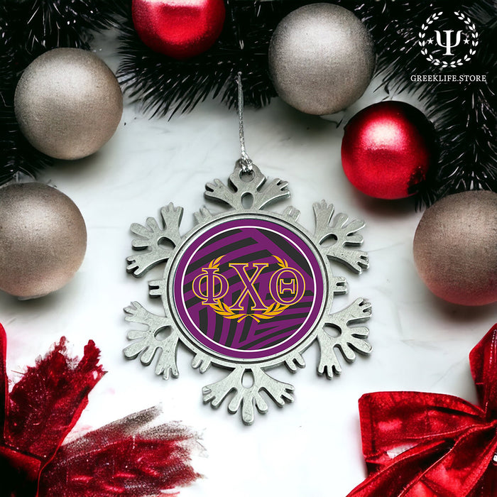 Phi Chi Theta Christmas Ornament - Snowflake Metal