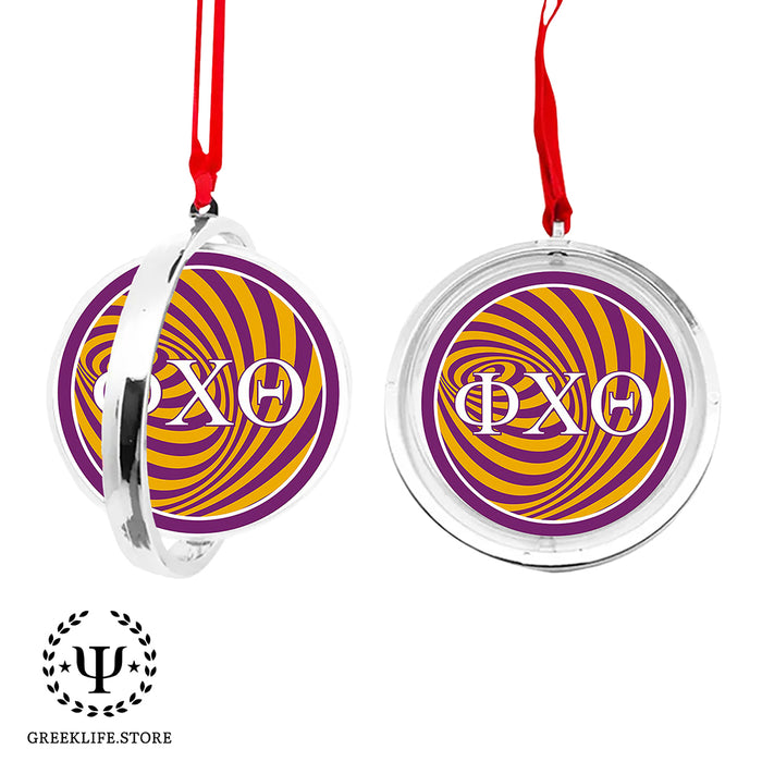 Phi Chi Theta Christmas Reversible Flat Round Ornament