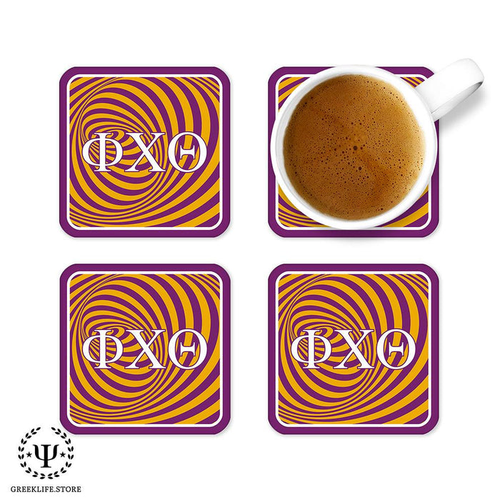 Phi Chi Theta Beverage Coasters Square (Set of 4)