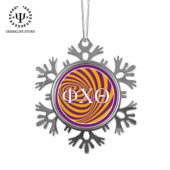 Phi Chi Theta Christmas Ornament - Snowflake Metal