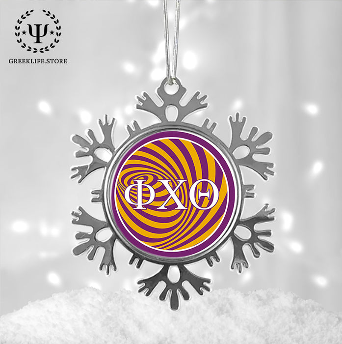 Phi Chi Theta Christmas Ornament - Snowflake Metal