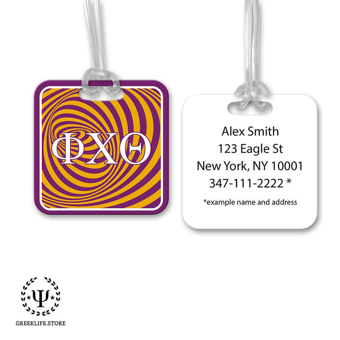 Phi Chi Theta Luggage Bag Tag (square)