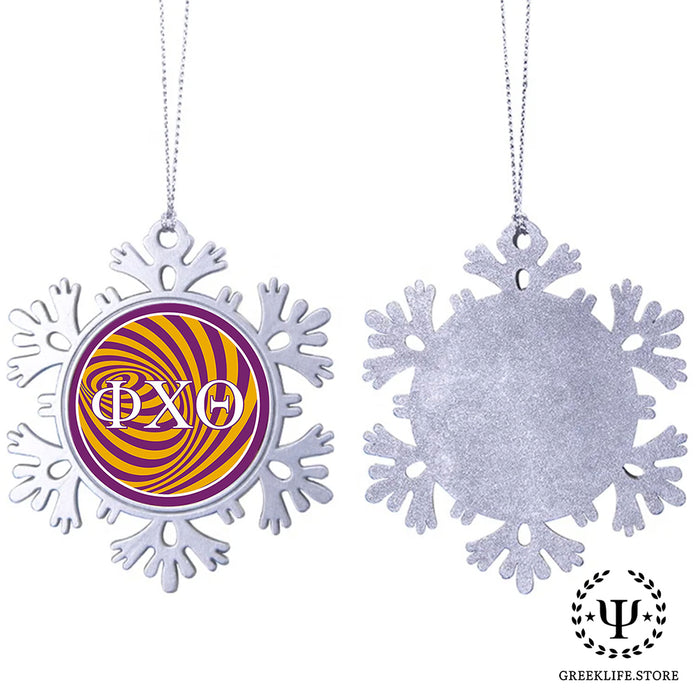 Phi Chi Theta Christmas Ornament - Snowflake Metal