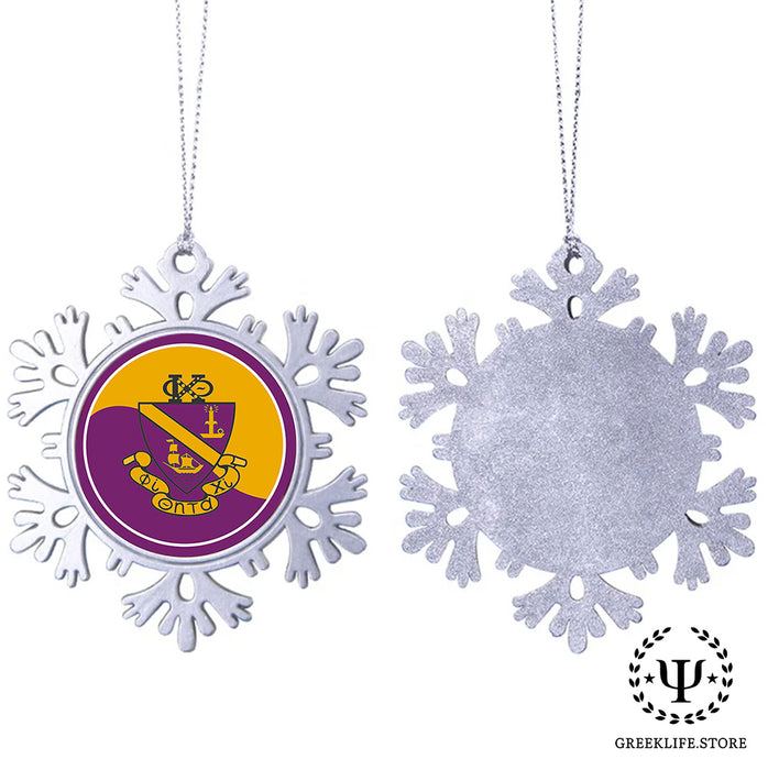 Phi Chi Theta Christmas Ornament - Snowflake Metal