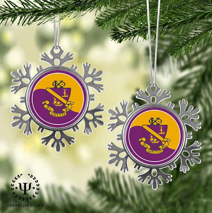 Phi Chi Theta Christmas Ornament - Snowflake Metal