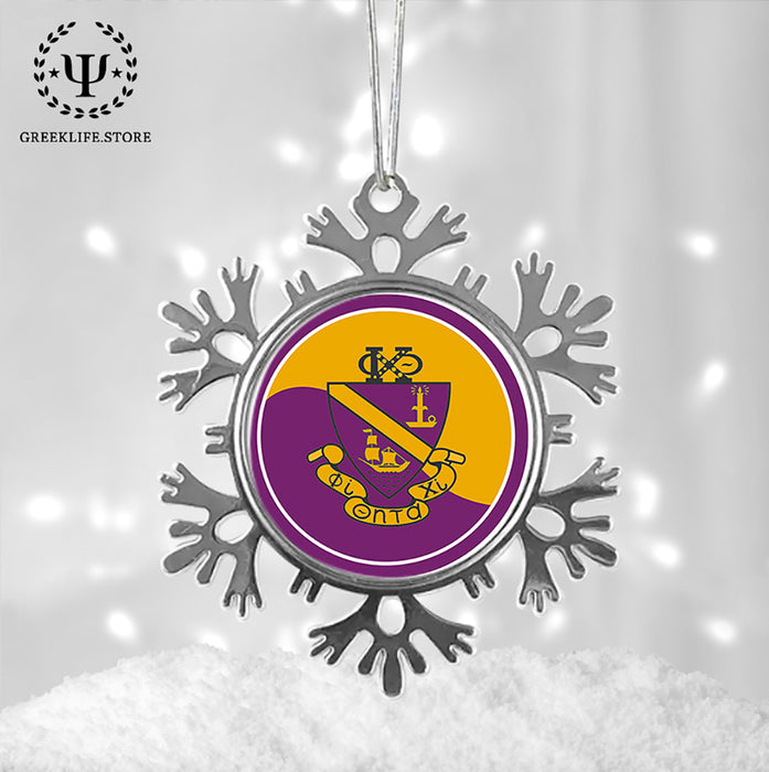 Phi Chi Theta Christmas Ornament - Snowflake Metal