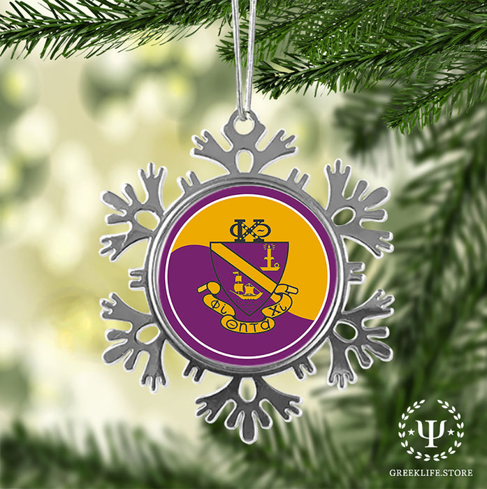 Phi Chi Theta Christmas Ornament - Snowflake Metal