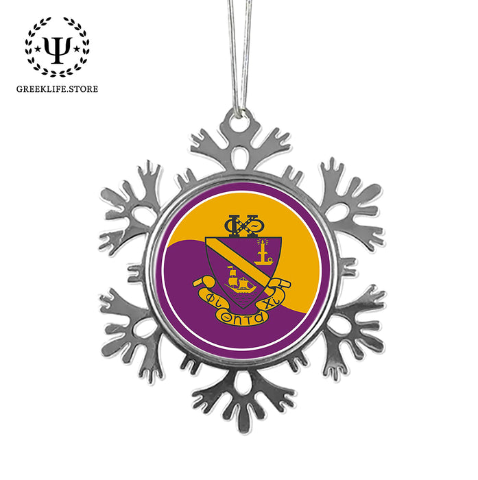 Phi Chi Theta Christmas Ornament - Snowflake Metal