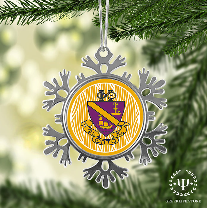 Phi Chi Theta Christmas Ornament - Snowflake Metal