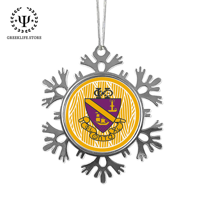 Phi Chi Theta Christmas Ornament - Snowflake Metal