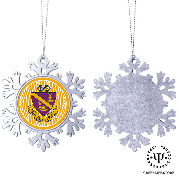 Phi Chi Theta Christmas Ornament - Snowflake Metal