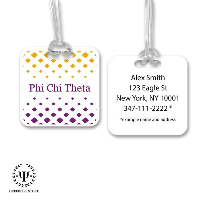 Phi Chi Theta Luggage Bag Tag (square)