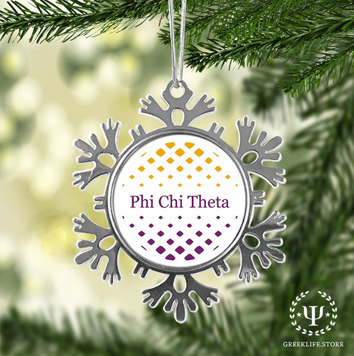 Phi Chi Theta Christmas Ornament - Snowflake Metal