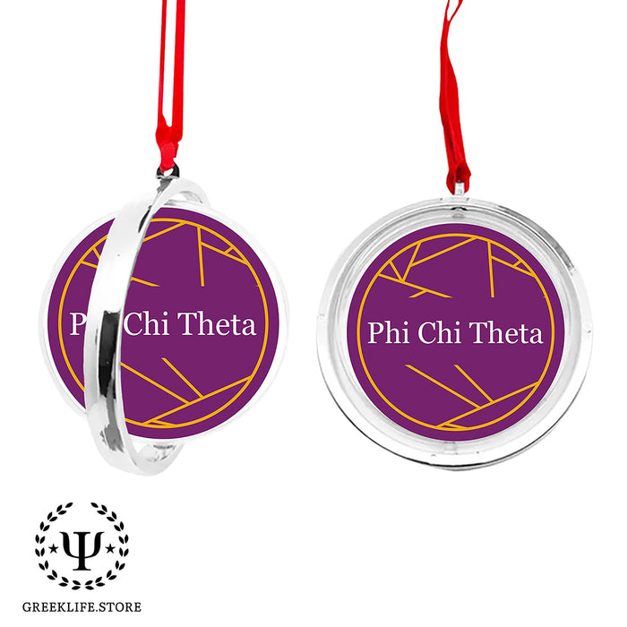 Phi Chi Theta Christmas Reversible Flat Round Ornament