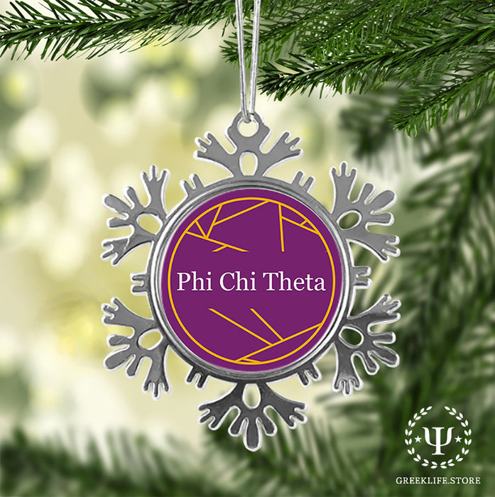 Phi Chi Theta Christmas Ornament - Snowflake Metal