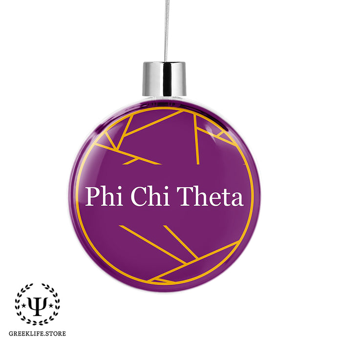 Phi Chi Theta Christmas Ornament Flat Round