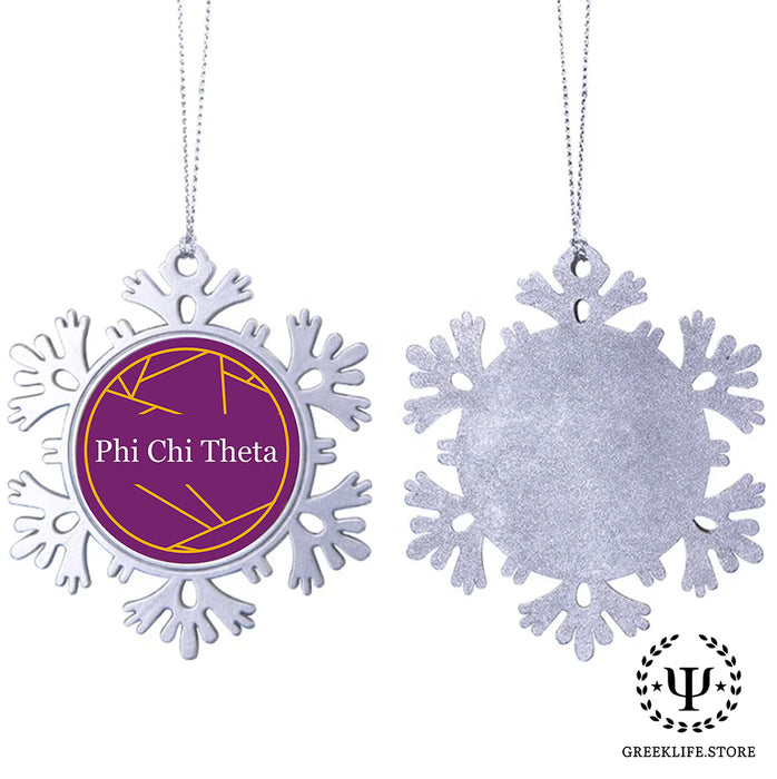 Phi Chi Theta Christmas Ornament - Snowflake Metal