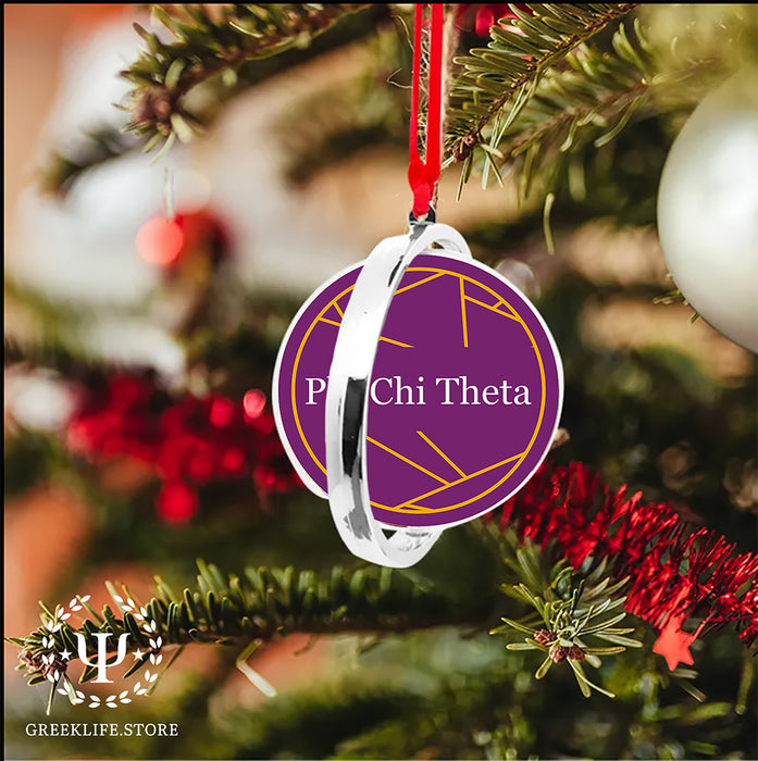 Phi Chi Theta Christmas Reversible Flat Round Ornament