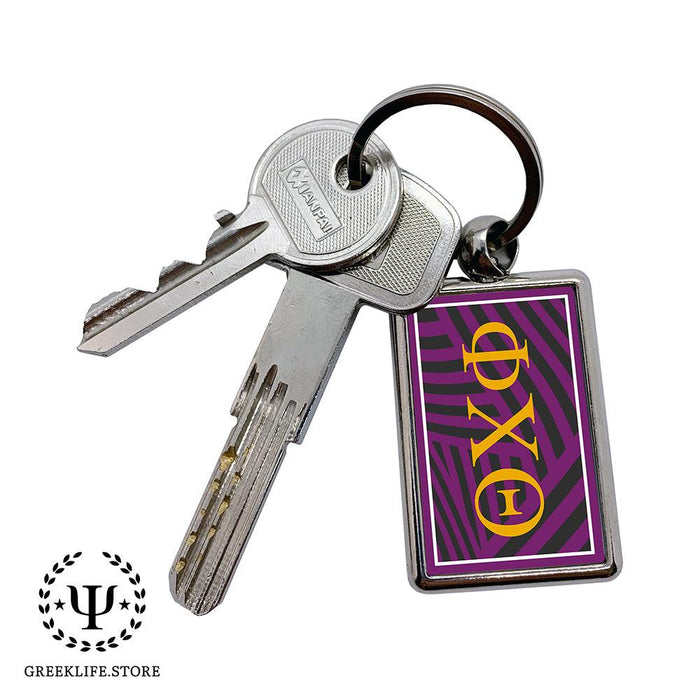 Phi Chi Theta Keychain Rectangular