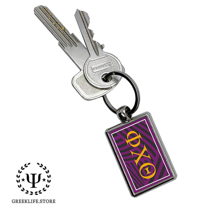 Phi Chi Theta Keychain Rectangular