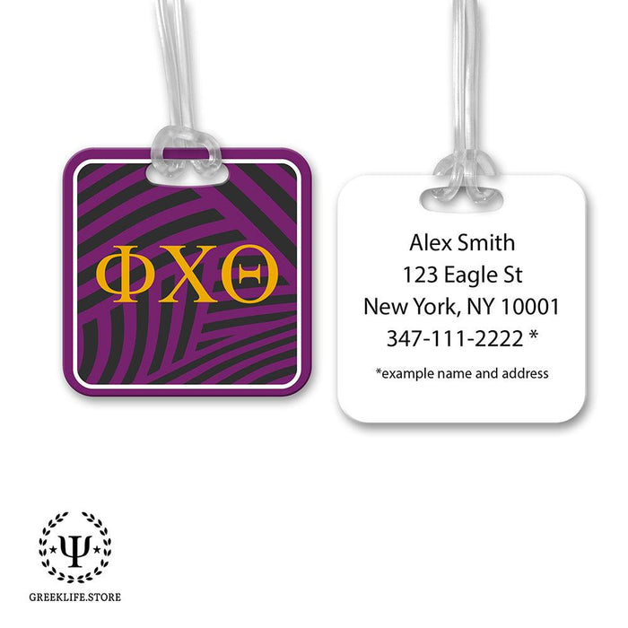 Phi Chi Theta Luggage Bag Tag (square)