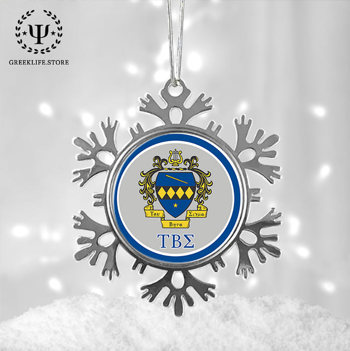 Tau Beta Sigma Christmas Ornament - Snowflake Metal