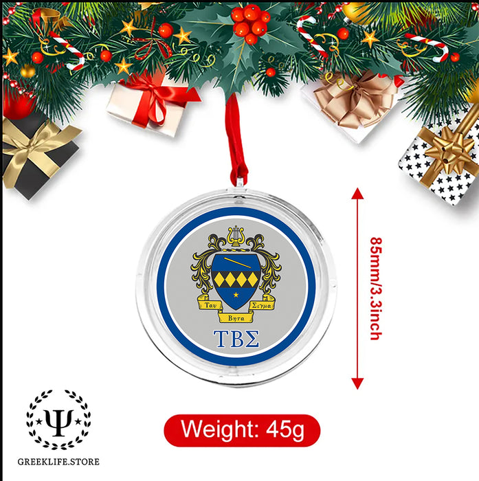 Tau Beta Sigma Christmas Reversible Flat Round Ornament