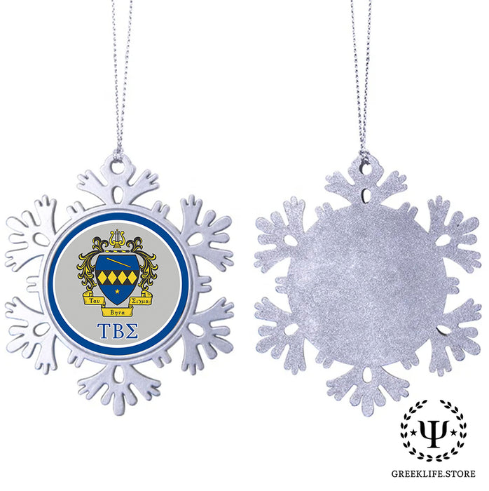 Tau Beta Sigma Christmas Ornament - Snowflake Metal