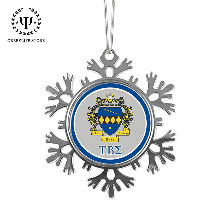 Tau Beta Sigma Christmas Ornament - Snowflake Metal