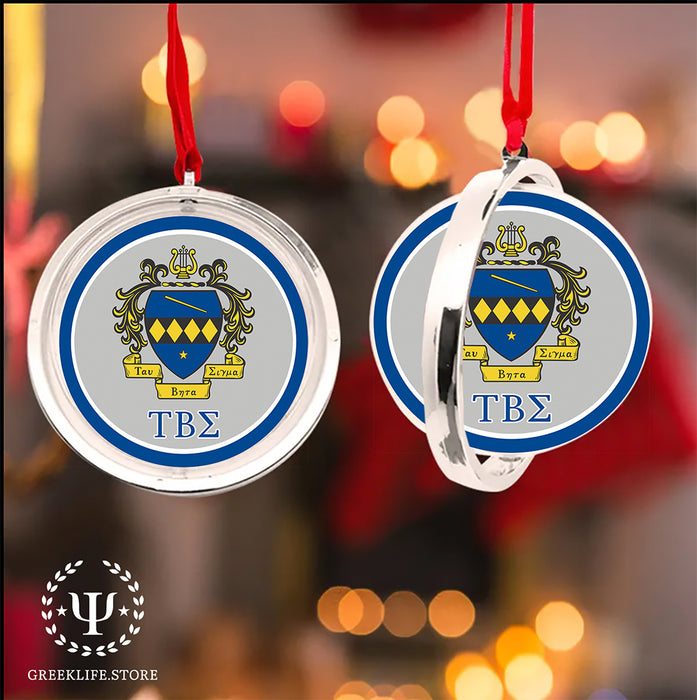 Tau Beta Sigma Christmas Reversible Flat Round Ornament