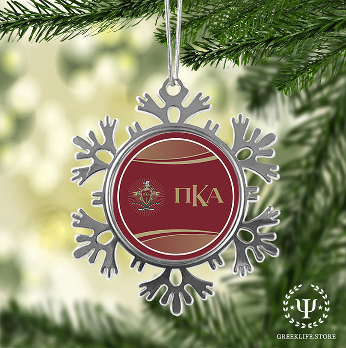 Pi Kappa Alpha Christmas Ornament - Snowflake Metal