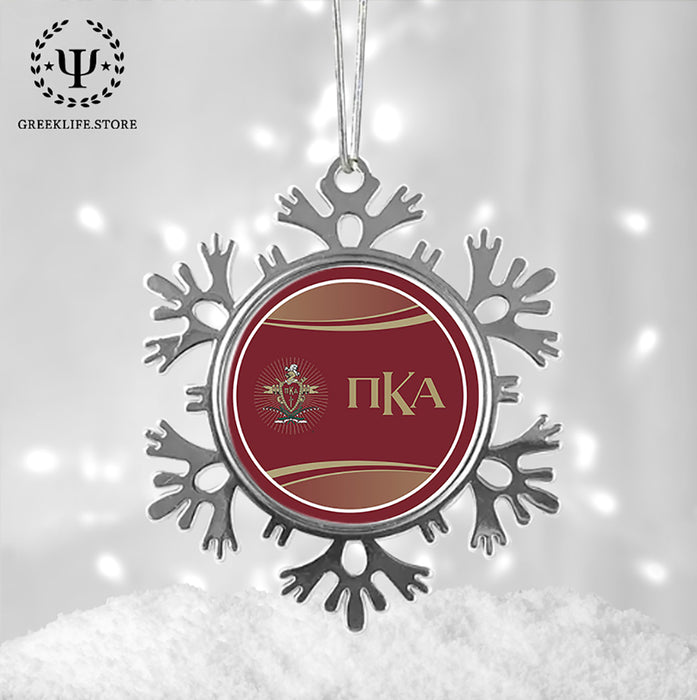 Pi Kappa Alpha Christmas Ornament - Snowflake Metal