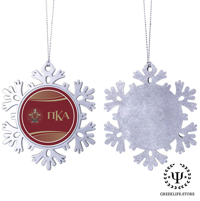 Pi Kappa Alpha Christmas Ornament - Snowflake Metal