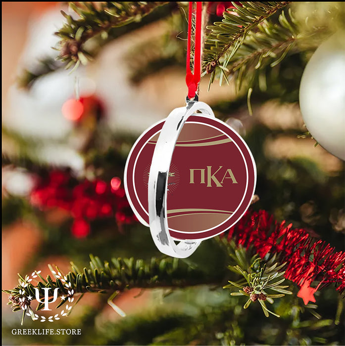 Pi Kappa Alpha Christmas Reversible Flat Round Ornament