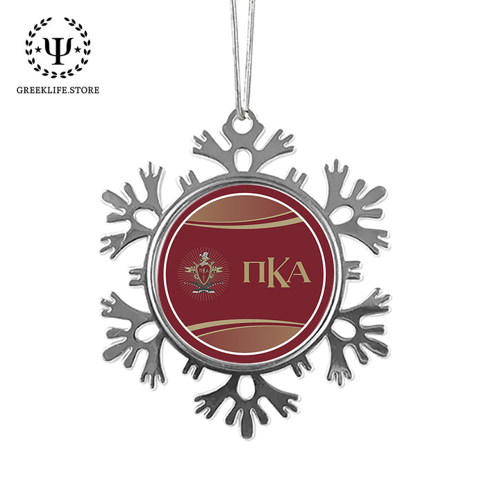 Pi Kappa Alpha Christmas Ornament - Snowflake Metal