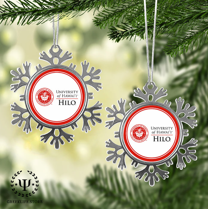 University of Hawaii HILO Christmas Ornament - Snowflake Metal